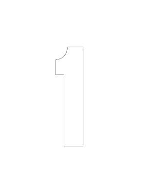 #1 WHITE NUMBER