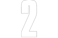 #2 WHITE NUMBER