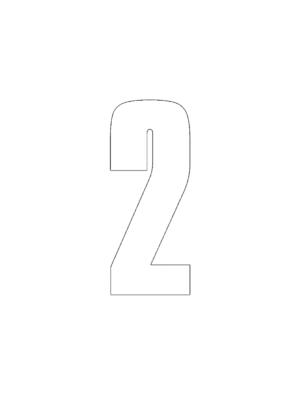 #2 WHITE NUMBER