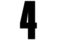 #4 BLACK NUMBER