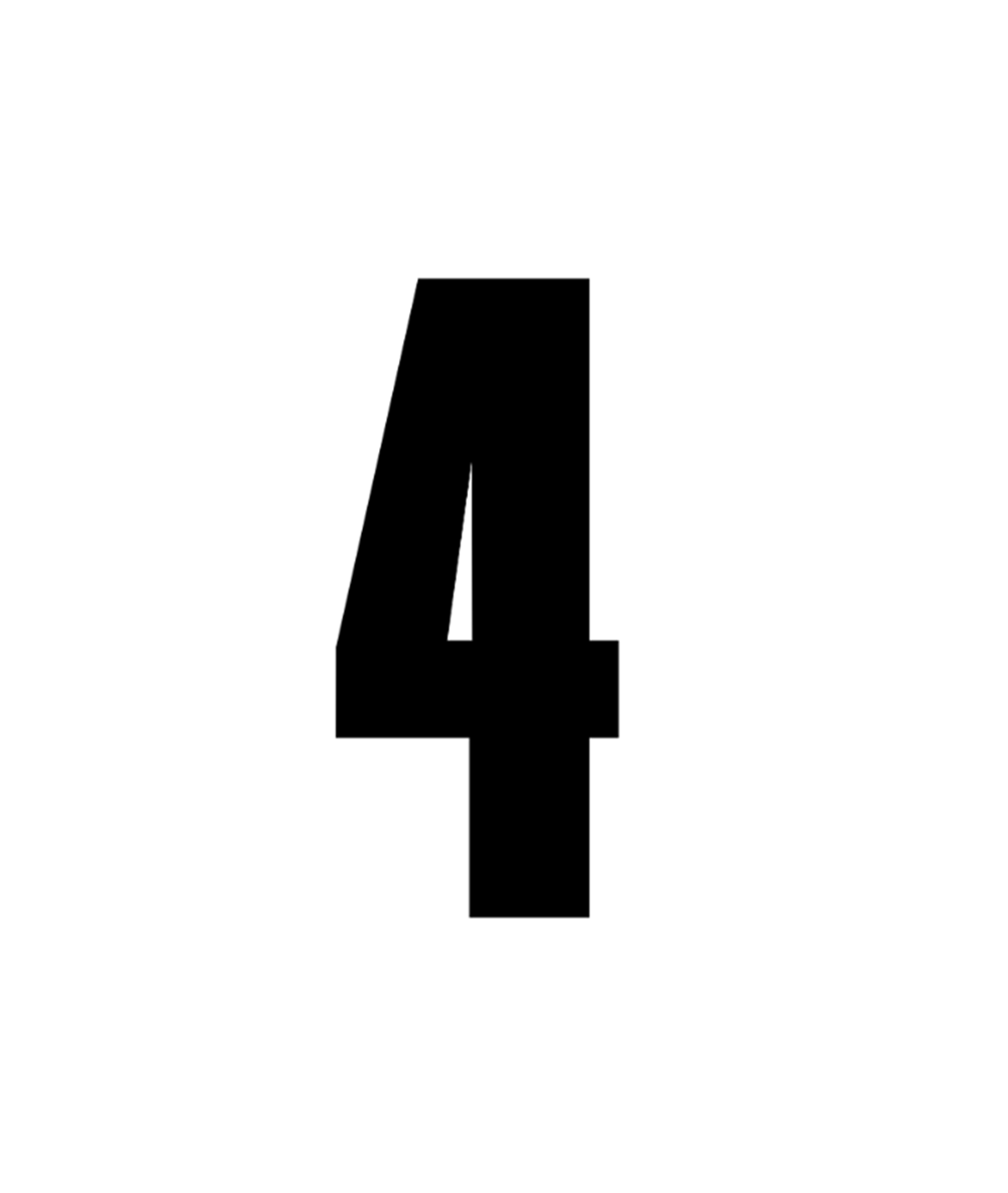 #4 BLACK NUMBER