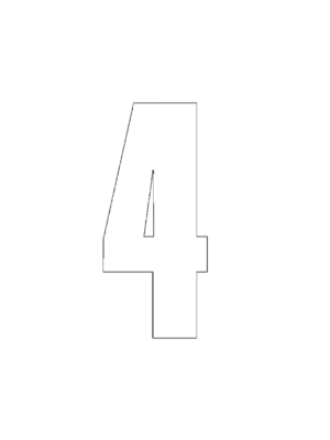 #4 WHITE NUMBER