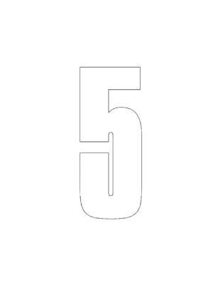 #5 WHITE NUMBER
