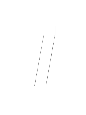#7 WHITE NUMBER