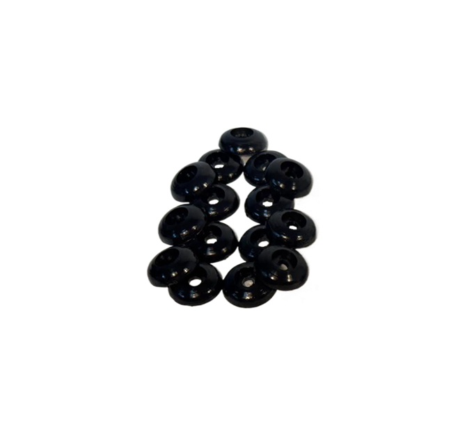 BLACK LARGE PLASTIC WASHER – PACK OF 12