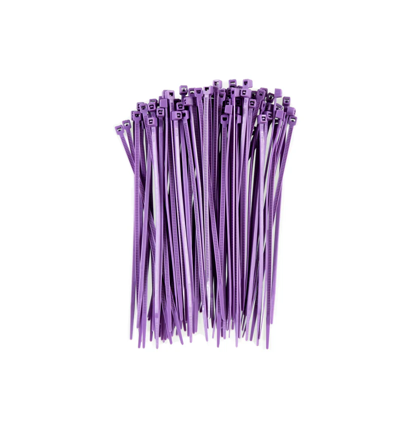7″ PURPLE CABLE TIES (100)