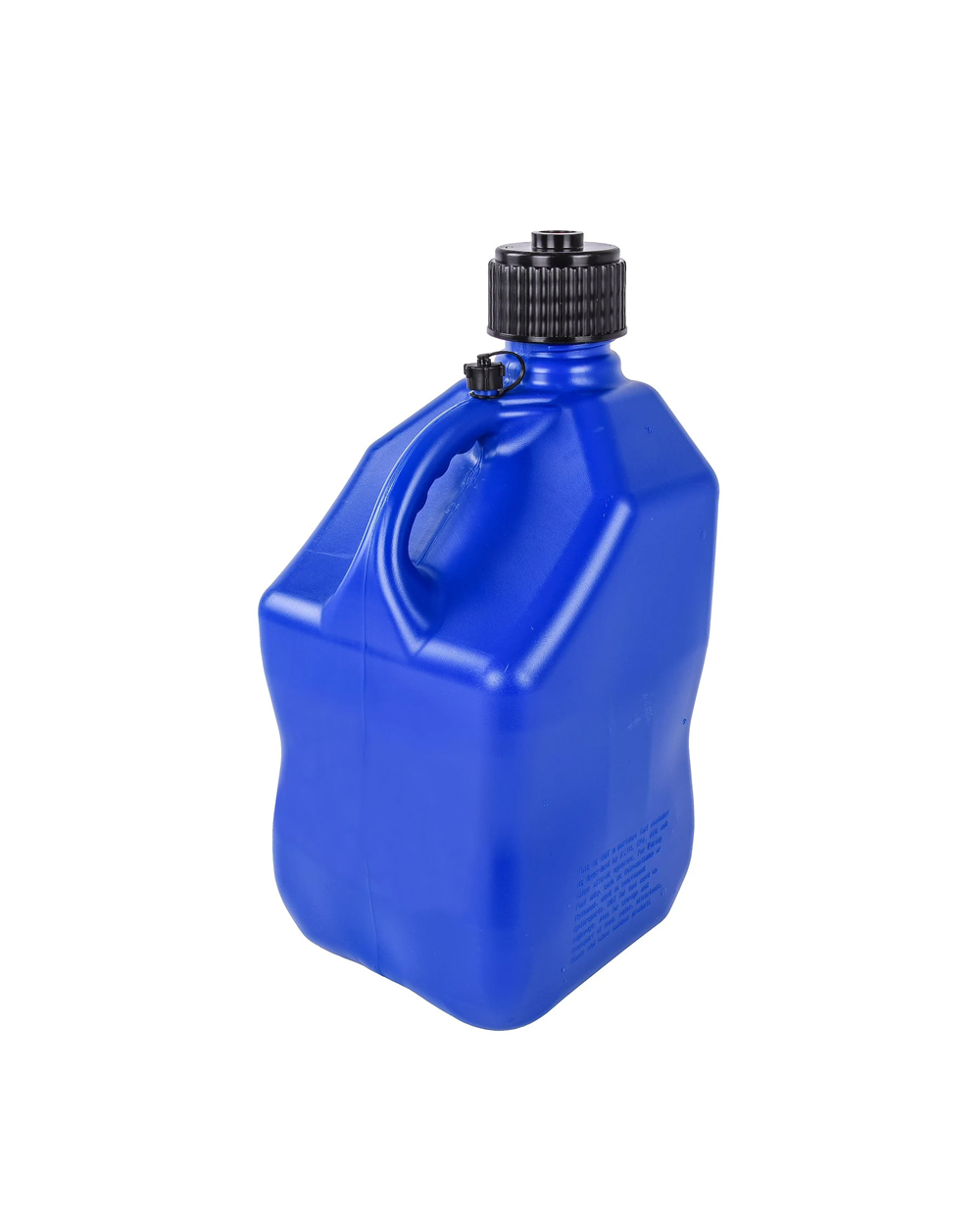 FUEL JUG, 5 GAL, BLUE,  9 X 9 X 23″ TALL SQUARE PLASTIC