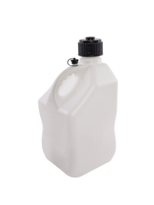 FUEL JUG, 5 GAL, CLEAR,  9 X 9 X 23″ TALL SQUARE PLASTIC