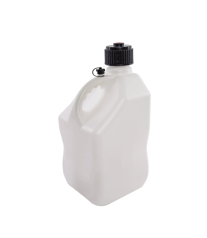 FUEL JUG, 5 GAL, CLEAR,  9 X 9 X 23″ TALL SQUARE PLASTIC