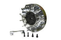 BILLET ADJ FLYWHEEL W/FINS PVL WITH ADAPTER