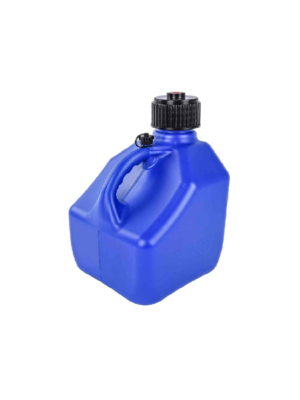 FUEL JUG, 3 GAL, BLUE, SQUARE PLASTIC
