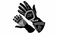 K1 FLEX BLACK SERIES GLOVES, BLACK/WHITE 3X-SMALL