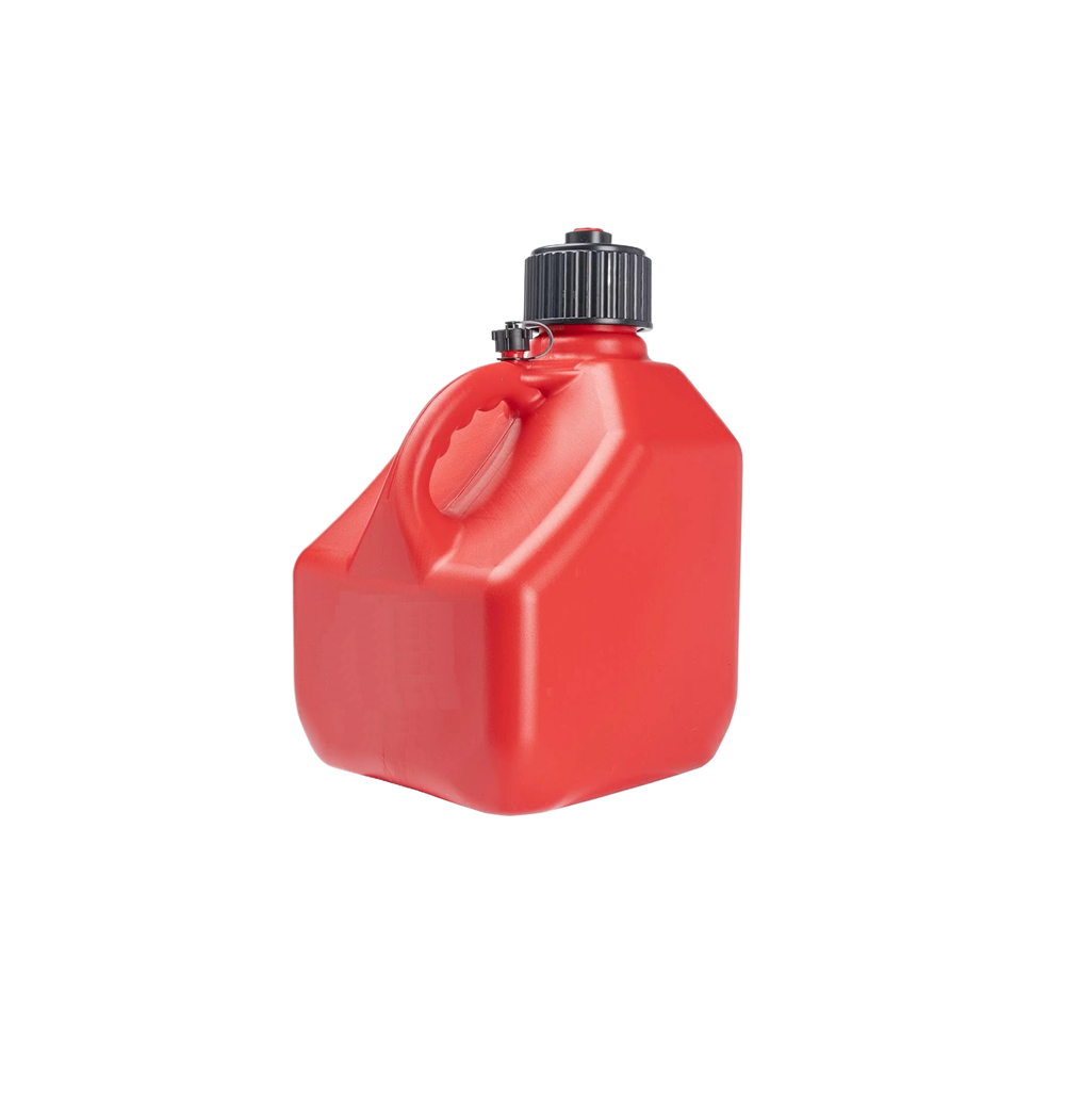 FUEL JUG, 3 GAL, RED, SQUARE PLASTIC