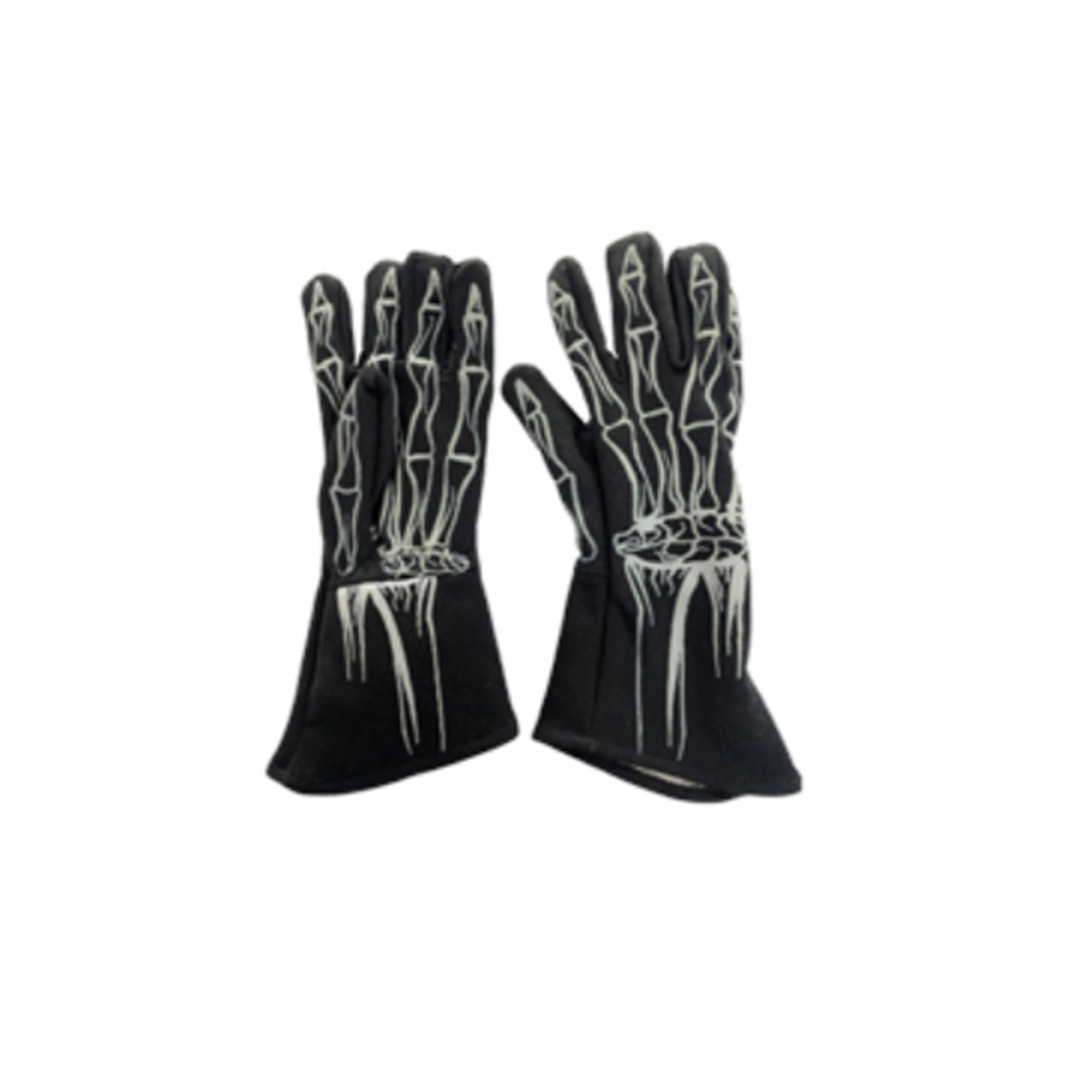 ADULT XL SKELETON GLOVES BLACK