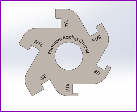 CASSETTE WHEELBASE GAUGE STAR TOOL